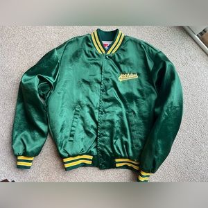 Vintage Oakland Athletics Bomber Snap-Up Jacket